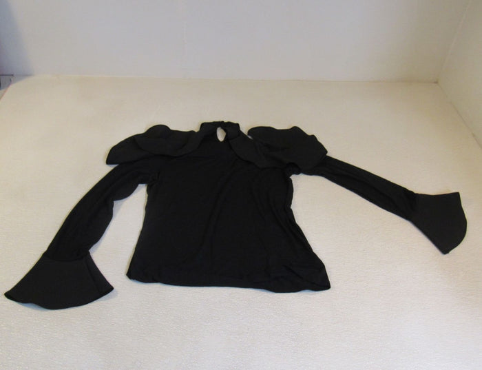 INC-Blouse-Black-Bell-Sleeves-Open-Shoulder-Female-Adult-Size-M-Solid-398 3