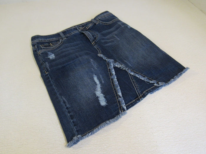 INC-Denim-Regular-Fit-Skirt-Blue-Cotton-Polyester-Spandex-Female-Size-4-648 1
