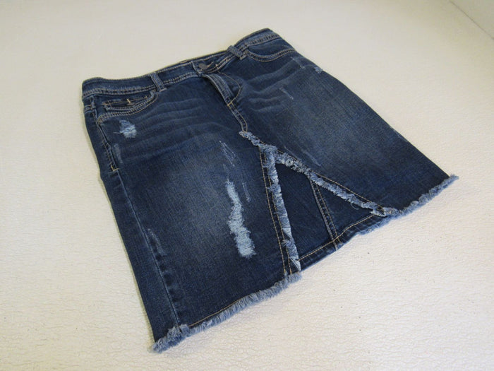 INC-Denim-Regular-Fit-Skirt-Blue-Cotton-Polyester-Spandex-Female-Size-4-648 2