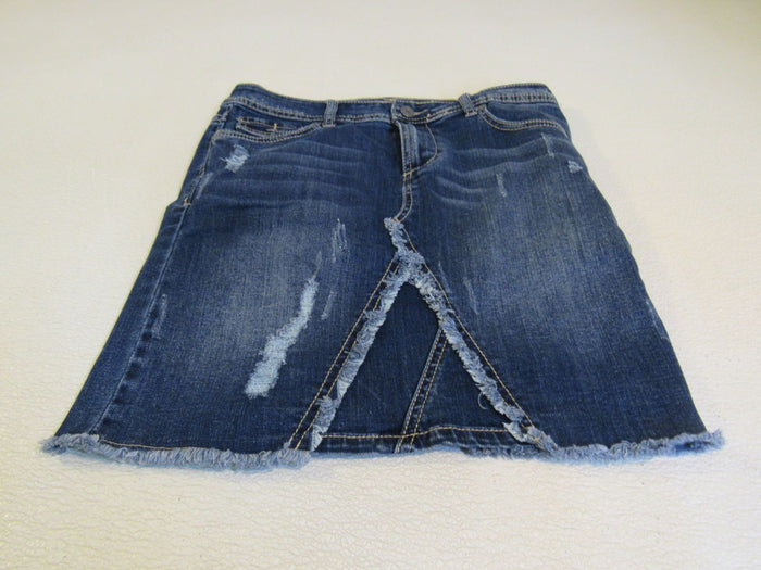 INC-Denim-Regular-Fit-Skirt-Blue-Cotton-Polyester-Spandex-Female-Size-4-648 3