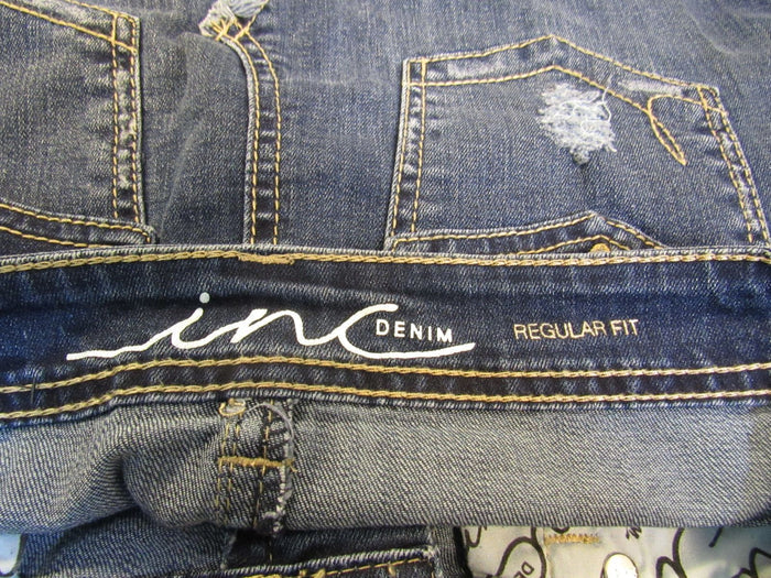 INC-Denim-Regular-Fit-Skirt-Blue-Cotton-Polyester-Spandex-Female-Size-4-648 6