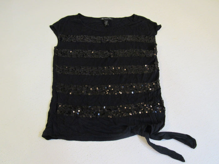 INC-International-Concepts-Shirt-Black-Small-Ties-at-Side-Rayon-Female-294 2