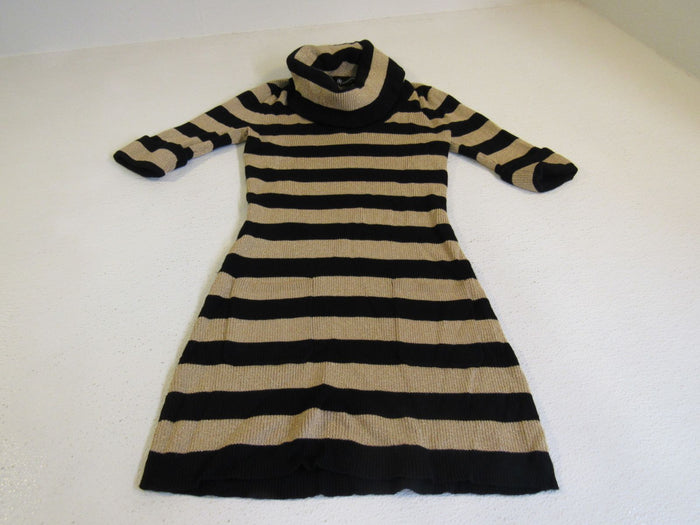 INC-International-Concepts-Sweater-Black-and-Gold-Striped-Medium-Rayon-Female-298 2