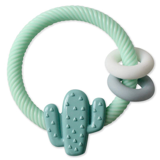 Itzy Ritzy Silicone Teether with Rattle - Cactus Product