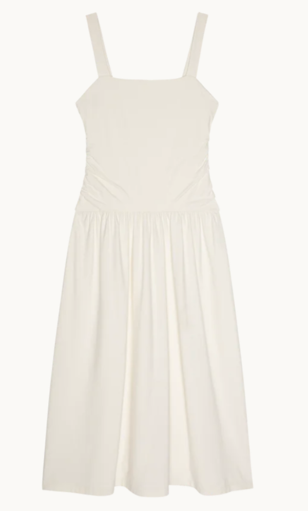 JENNIE MIDI DRESS IN PORCELAIN