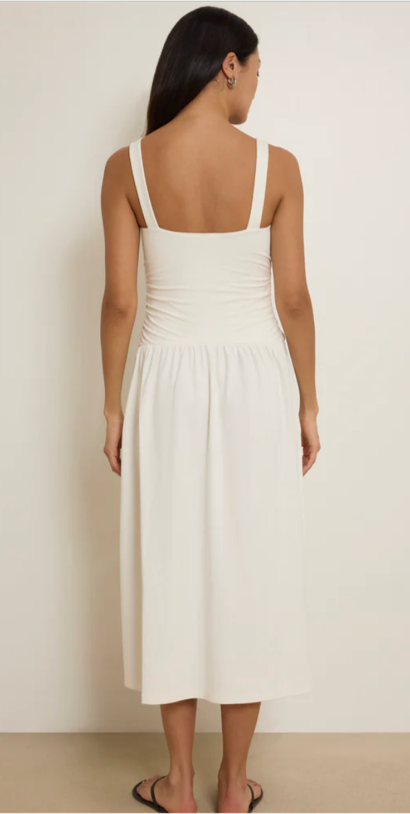 JENNIE MIDI DRESS IN PORCELAIN