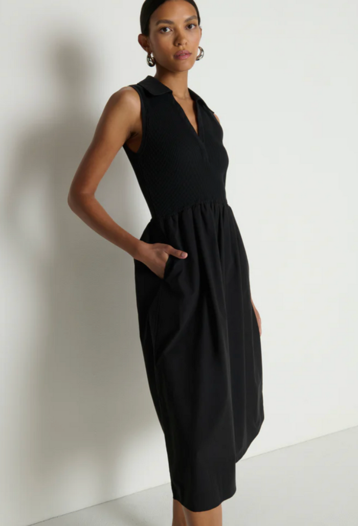 JESSICA MIDI DRESS IN BLACK
