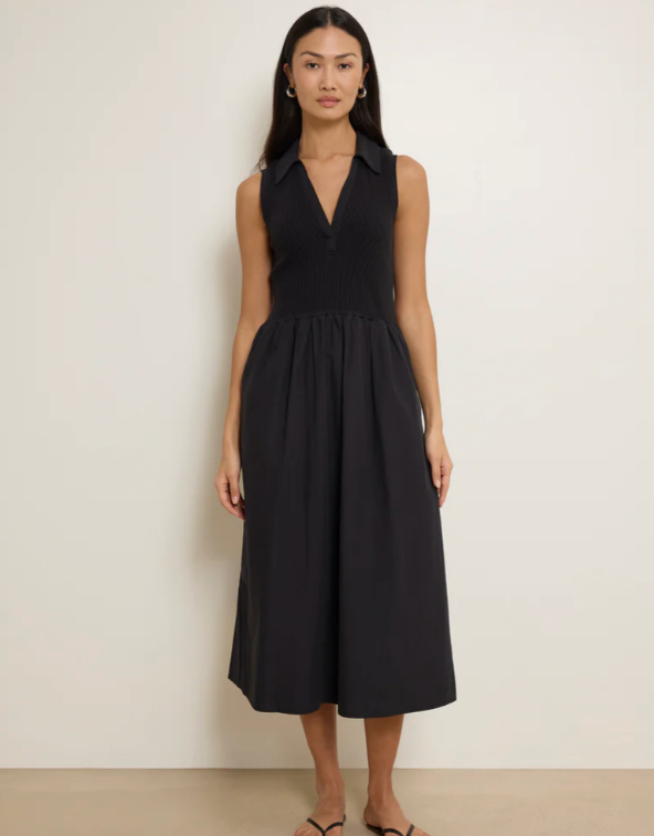 JESSICA MIDI DRESS IN BLACK