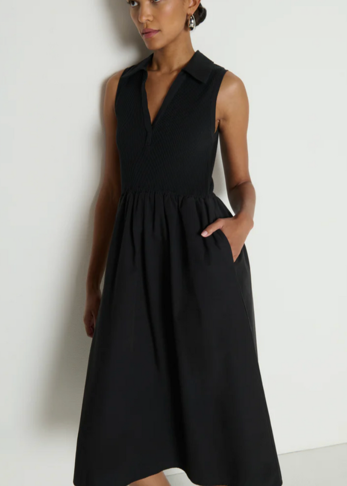 JESSICA MIDI DRESS IN BLACK