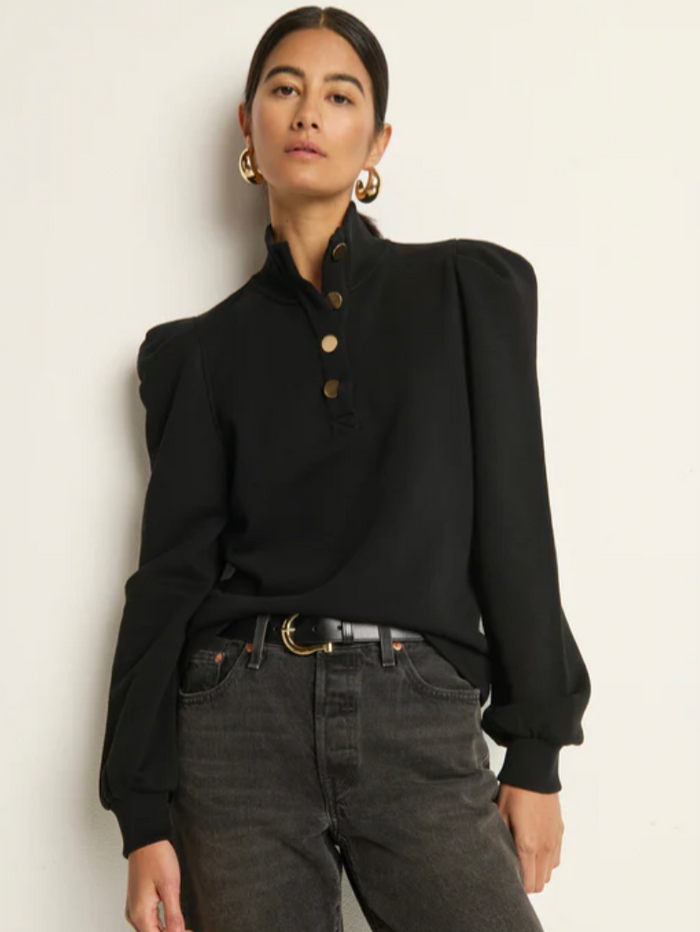 JESSIE SWEATSHIRT IN JET BLACK