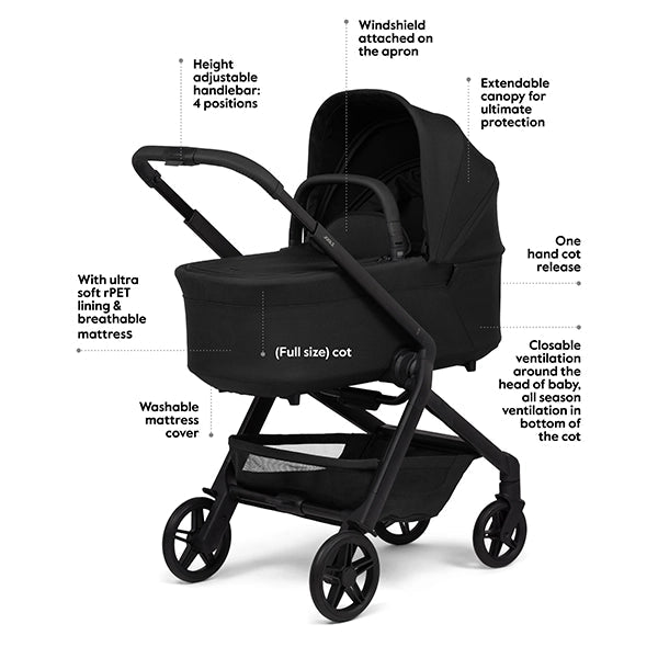 Joolz Hub² Compact Lightweight Stroller with Carry Cot Details