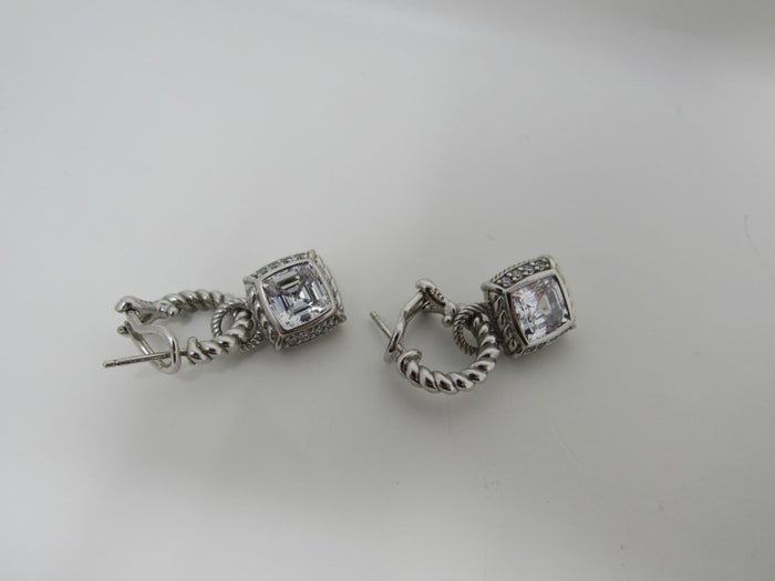 Judith-Ripka-Collection-Hoop-Earrings-with-Dangle-Gems-Female-Adult-482 3
