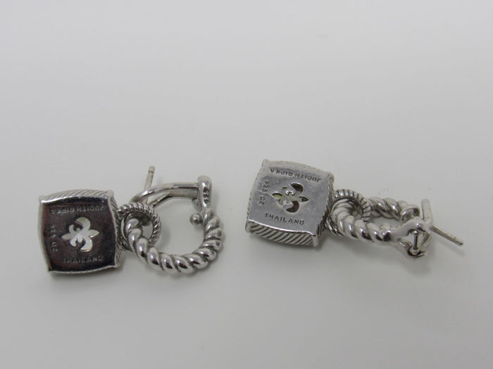 Judith-Ripka-Collection-Hoop-Earrings-with-Dangle-Gems-Female-Adult-482 6