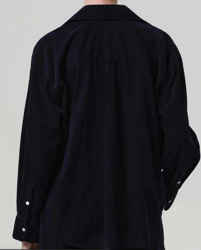 KAYLA SHIRT IN CORDUROY NAVY