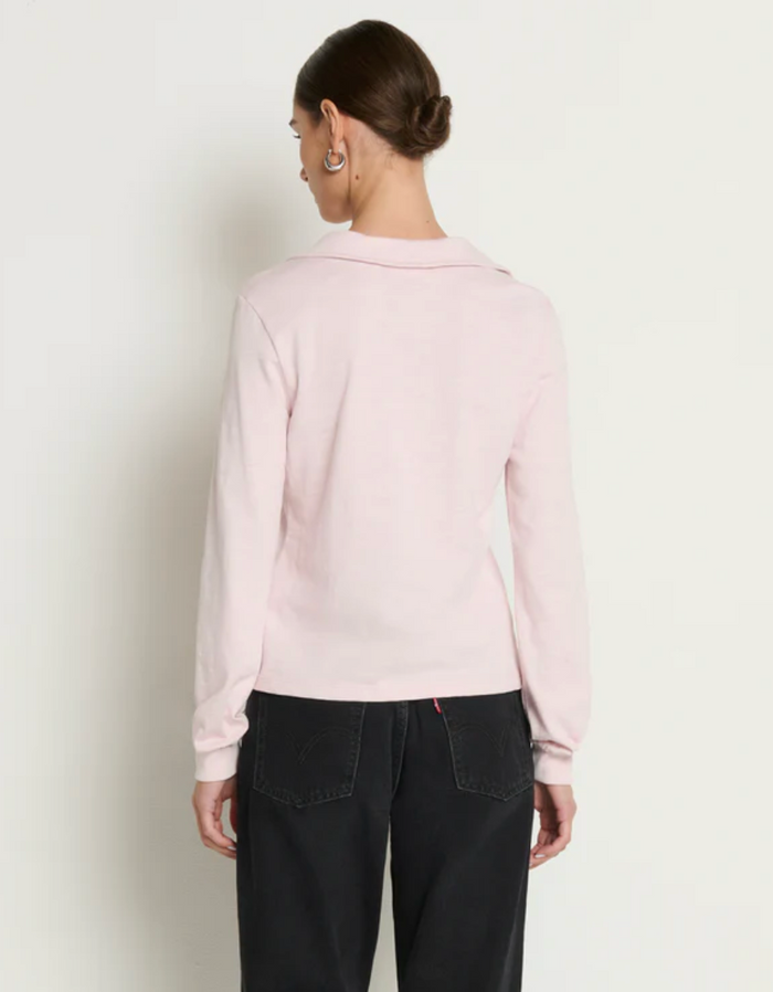 KIMBERLY POLO TEE IN BLUSH