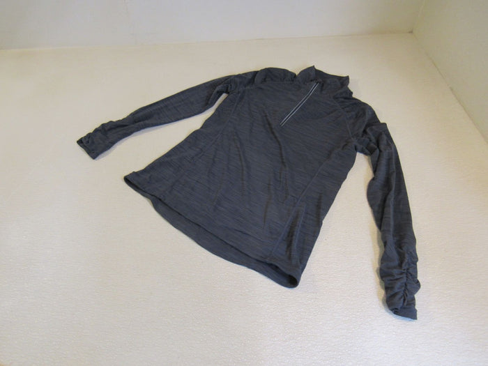 Kirkland-Quarter-Zip-Top-Jacket-Pullover-Dark-Gray-Female-Adult-Size-S-Solid-322 2