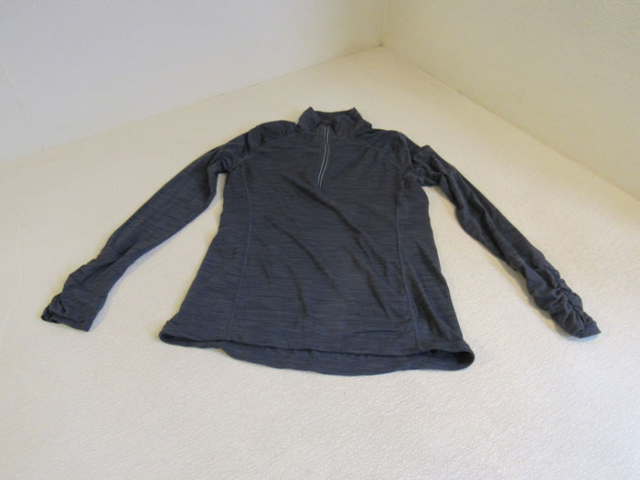 Kirkland-Quarter-Zip-Top-Jacket-Pullover-Dark-Gray-Female-Adult-Size-S-Solid-322 3