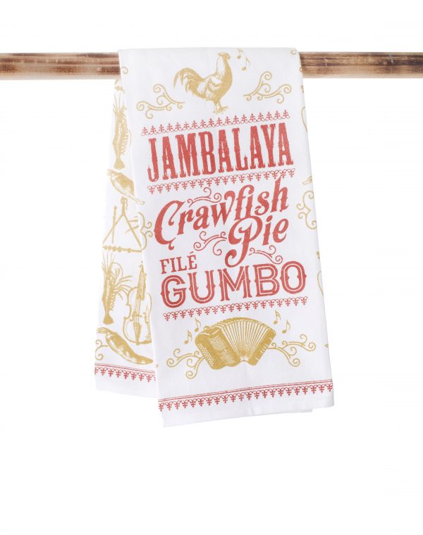 NolaCajun Kitchen Towel Jambalaya Crawfish Pie Louisiana Cajun