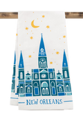 NolaCajun Kitchen Towel Nighttime in Nola Louisiana New Orleans Night Scene Kitchen