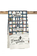 NolaCajun Kitchen Towel French Quarter Map Louisiana New Orleans Map Kitchen Gift