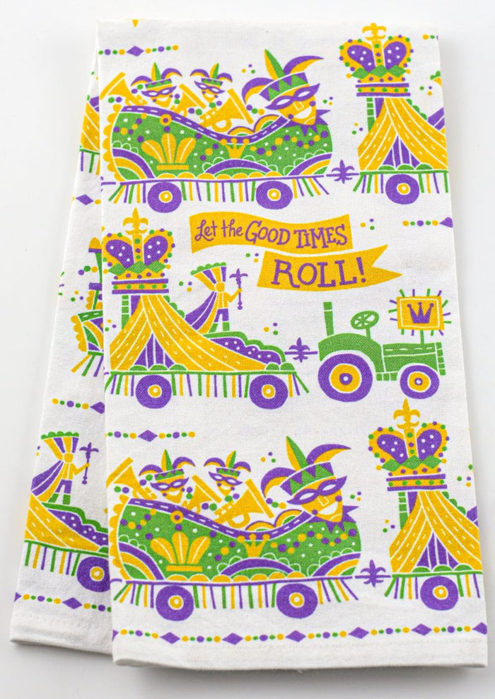 NolaCajun Kitchen Towel Let the Good Times Roll Louisiana Cajun Kitchen Decor New Orleans