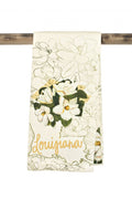 NolaCajun Kitchen Towel Painted Magnolia Louisiana Southern Kitchen Decor New Orleans