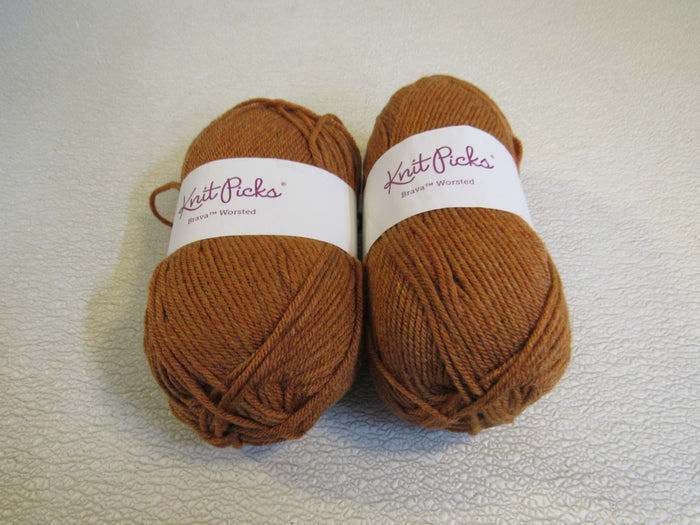 Knit-Picks-Brava-Worsted-Yarn-Persimmon-2-Skeins-218-Yards-Each-Golden-Brown-126 3