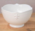 NolaCajun La Fleur 5 inch Bowl White Louisiana Cajun Entertaining New Orleans