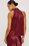 LEAH TOP IN GARNET