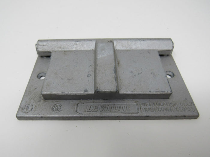 Leviton-Weatherproof-Outlet-Recepticle-Cover-Wet-Location-Zinc-Galvanized-742 2