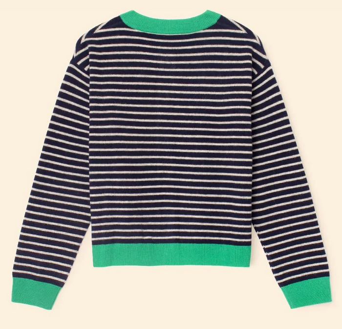 LILLIAN CARDIGAN IN NAVY STRIPE