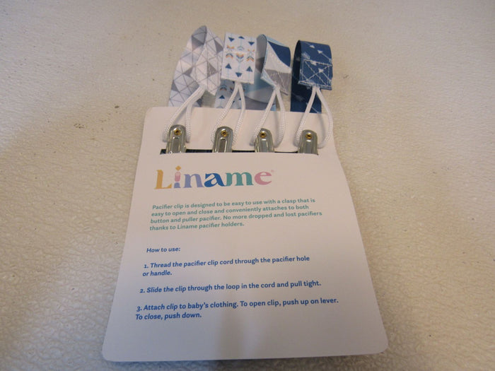 Liname-Pacifer-Clips-Lot-of-4-Multicolored-10-in-Tested-For-Saftey-184 5