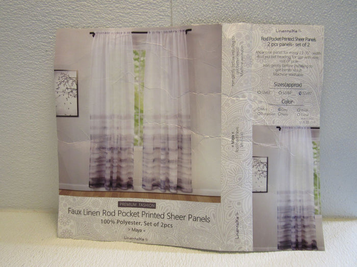 Linentalks-Curtains-Faux-Lined-Rod-Pocket-Printed-Sheer-Panels-52in-x-95in-Maya-114 4