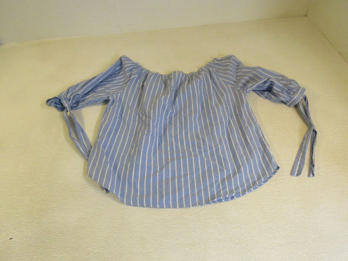 Top-Blouse-Off-The-Shoulder-Female-Adult-Size-8-Striped-382 4