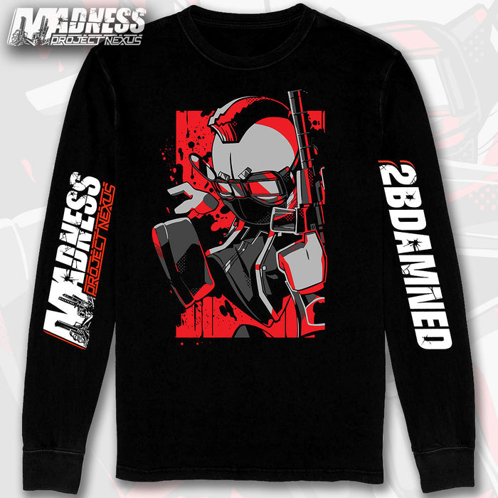 Long Sleeve Shirt - 2BDamned w/Printed Sleeves *LAST CHANCE*