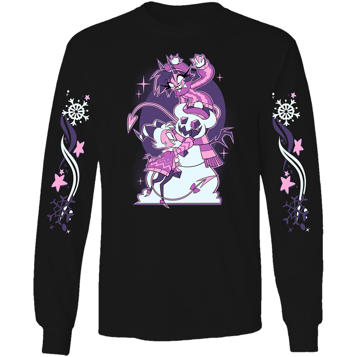 Long Sleeve Shirt - Moxxie & Millie - Cozy Winter w/Printed Sleeves *LIMITED STOCK*