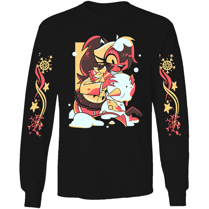 Long Sleeve Shirt - Sallie May - Cozy Winter w/Printed Sleeves *LIMITED STOCK*