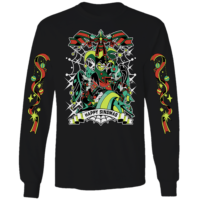 Long Sleeve Shirt - Sinsmas 2024 - Mammon + Glitz + Glam w/Printed Sleeves *LAST ONE*