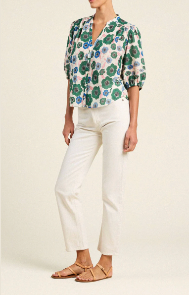 LOREN BLOUSE IN GREENHOUSE BLOOM