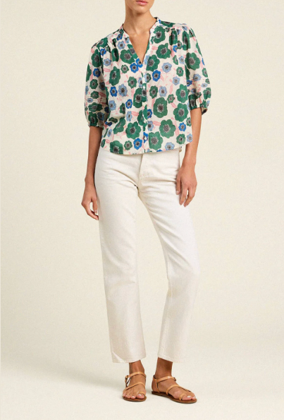 LOREN BLOUSE IN GREENHOUSE BLOOM