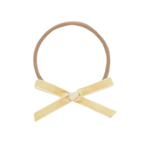 Lou Lou and Company Ribbon Bow Headband - Latte Velvet