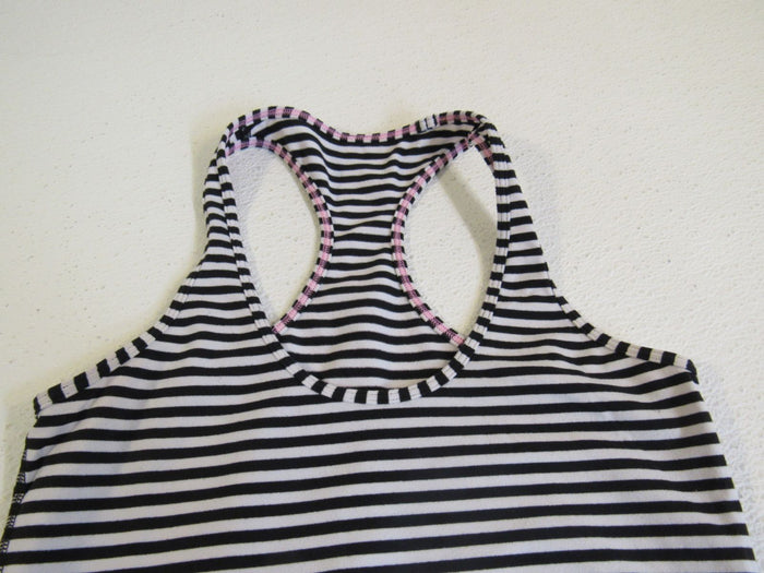 Lululemon-Athletic-Tank-Top-Black-White-Striped-Racerback-Size-6-8-Luon-Female-224 3