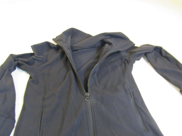 Lululemon-Athletic-Zip-Up-Sweatshirt-Black-Luon-Female-Size-6-564 5