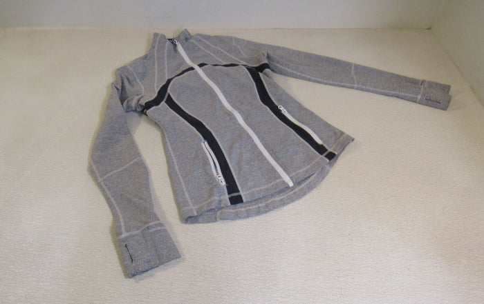 Lululemon-Athletic-Zip-Up-Sweatshirt-Gray-Luon-Female-Size-8-578 2