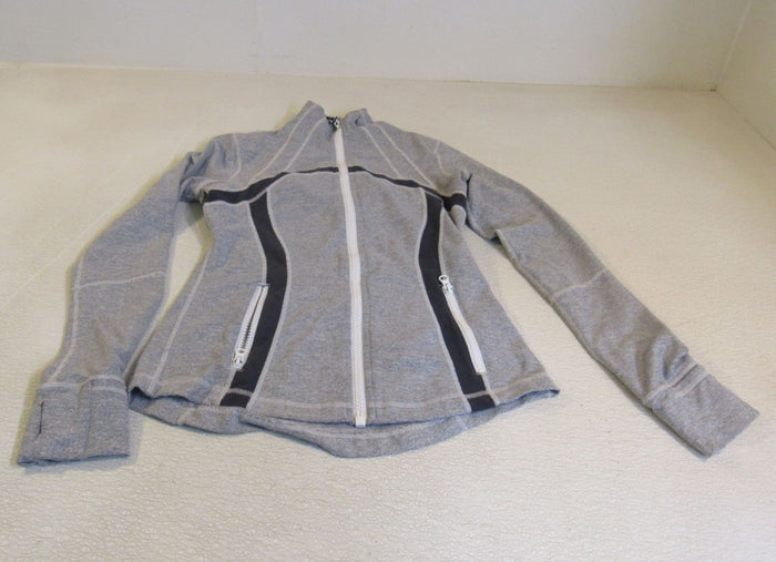 Lululemon-Athletic-Zip-Up-Sweatshirt-Gray-Luon-Female-Size-8-578 3