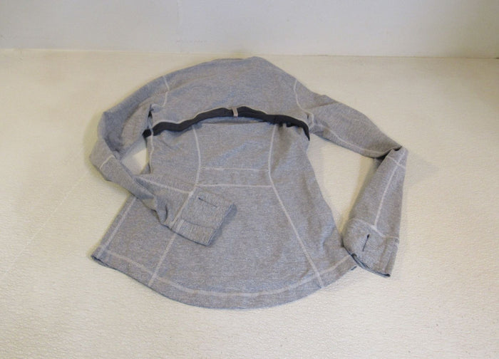 Lululemon-Athletic-Zip-Up-Sweatshirt-Gray-Luon-Female-Size-8-578 5