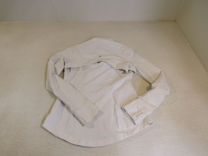 Lululemon-Athletic-Zip-Up-Sweatshirt-Off-White-Luon-Female-Size-8-580 4