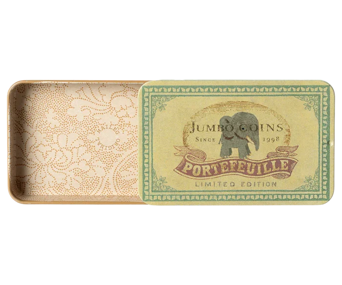 Maileg Metal Box with Sliding Lid,Jumbo Coins
