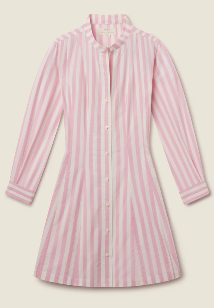 MARINA DRESS IN PINK STRIPE