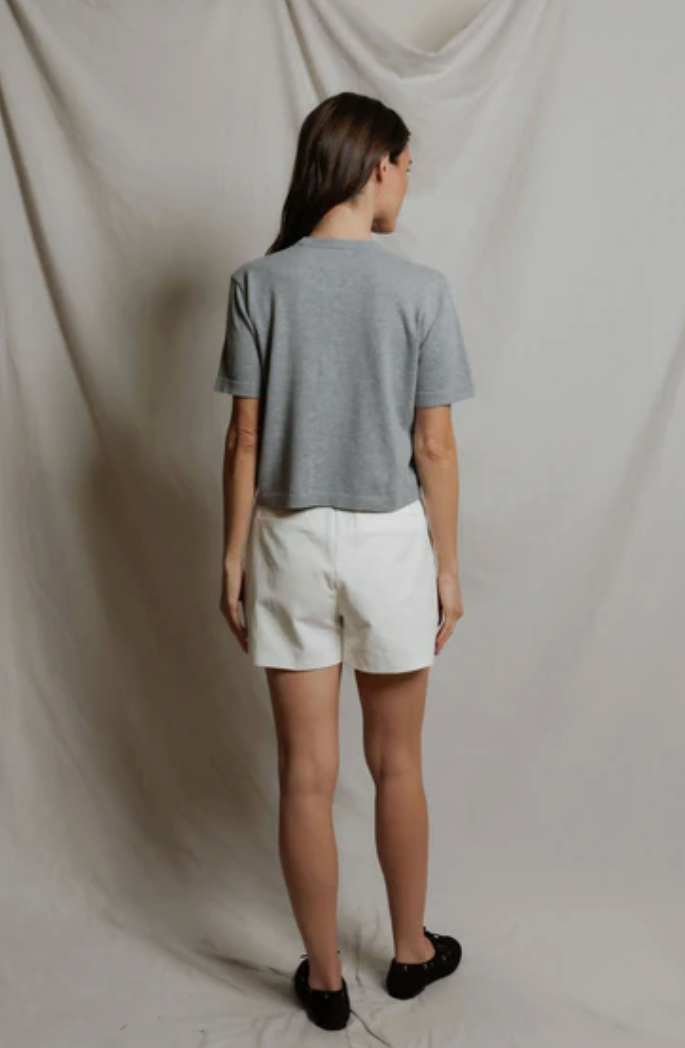 MAUDE COTTON S/S CARDIGAN IN WHITE